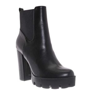 Black platform boots